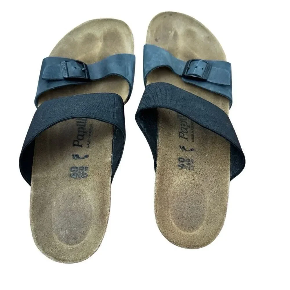 Birkenstock Papillio Della Wedge Black Oiled Nubuck Sandals Size 40 = US 9 - 9.5